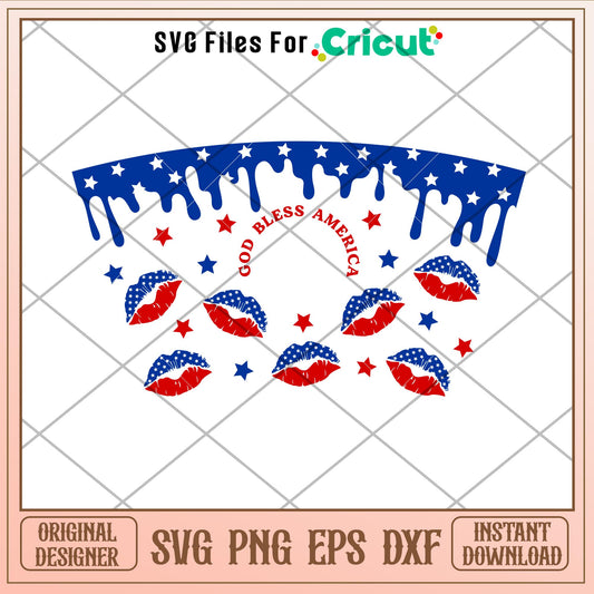 God Bless America Full Wrap, God Bless America Full Wrap Svg