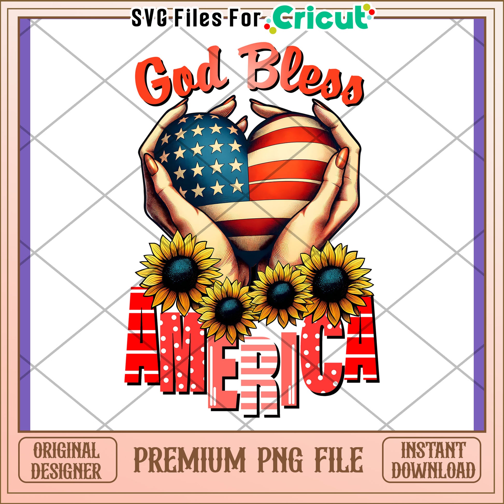 God Bless America PNG Design