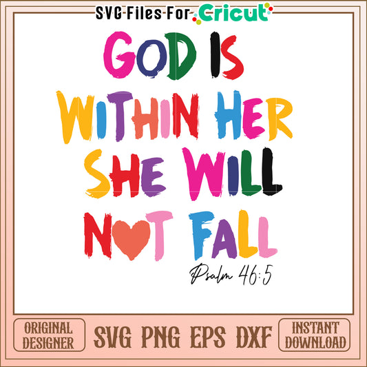 God Is Within Her SVG