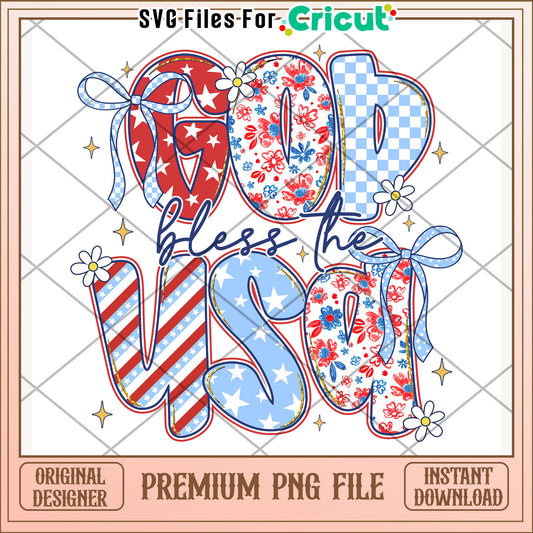 God bless the usa png, patriotic phrase png, faith and country png