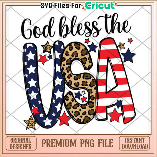 God bless the usa png, patriotic slogan png, bold phrase png
