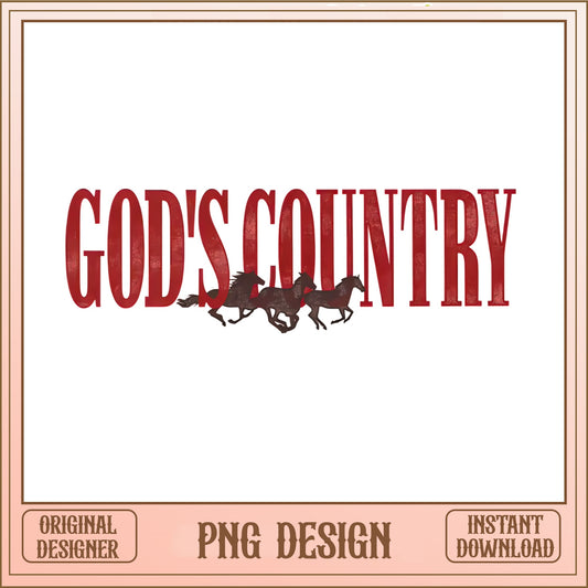Gods Country PNG, Western Horse Running PNG, Country Music PNG