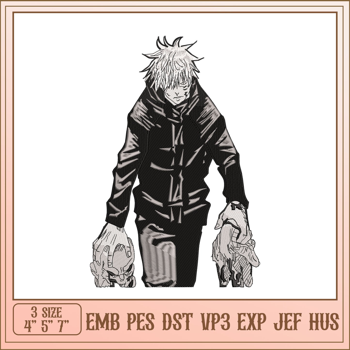 Gojo Satoru Embroidery Design