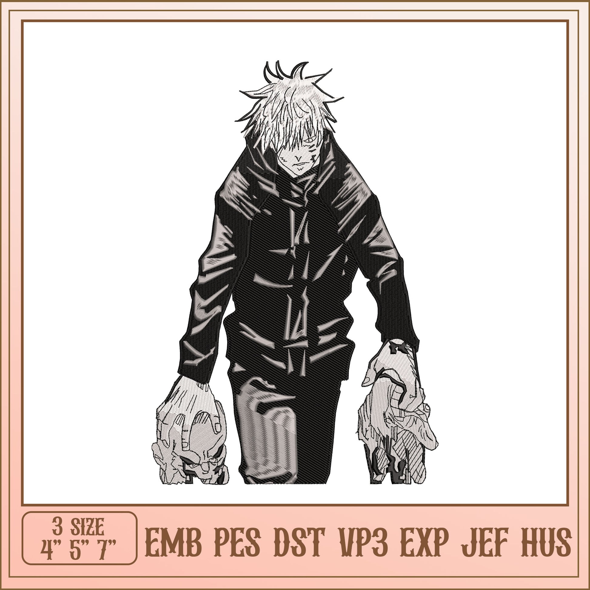 Gojo Satoru Embroidery Design