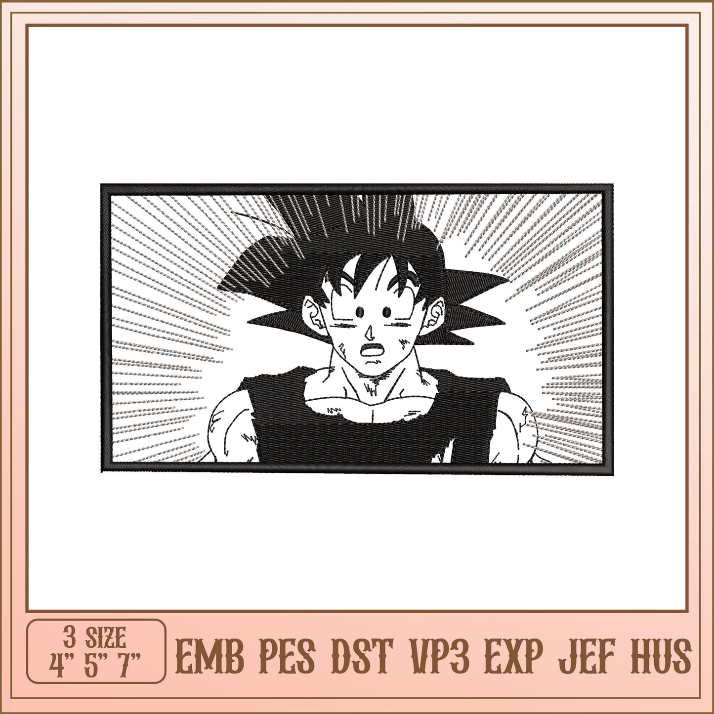Goku Embroidery Design - EMB PES DST
