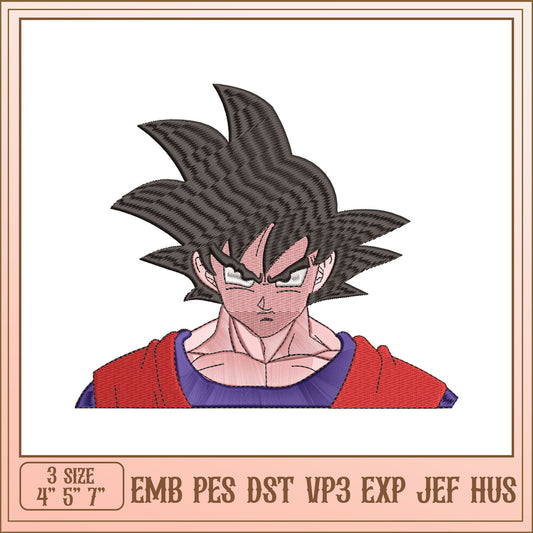 Goku Embroidery Design - EMB PES DST Formats