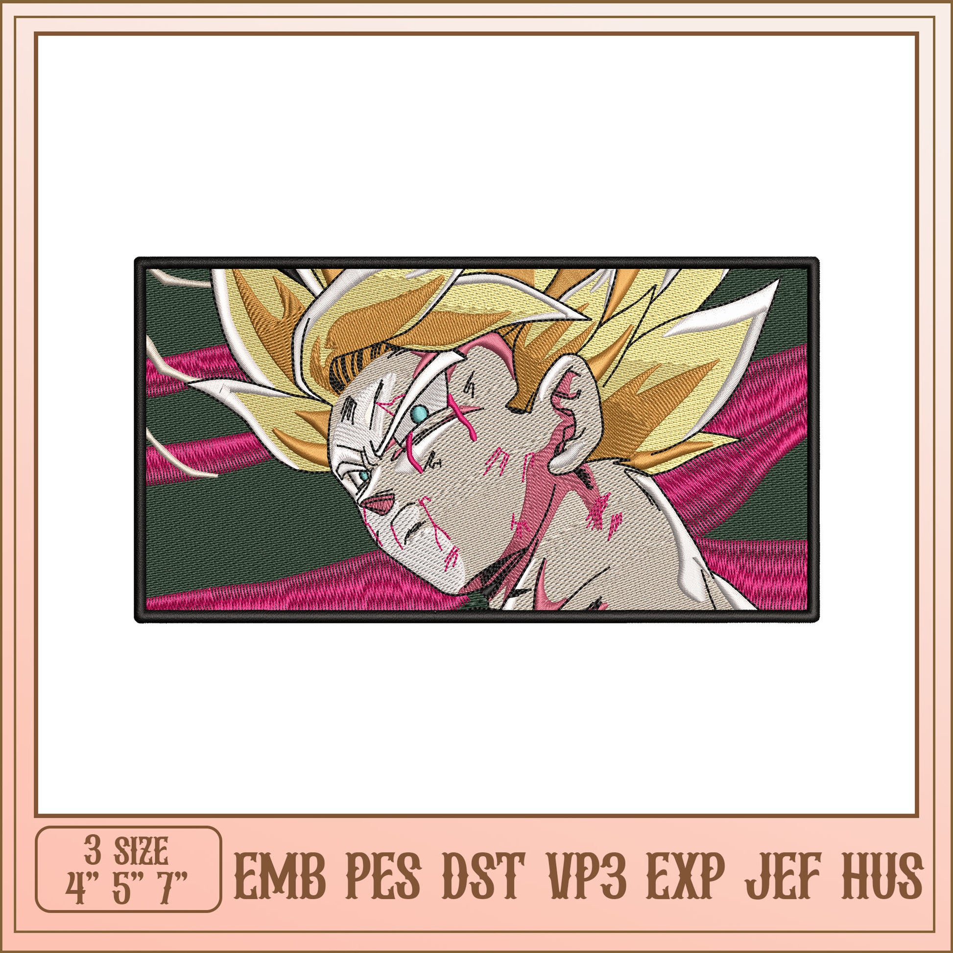 Goku Embroidery Design EMB PES DST VP3