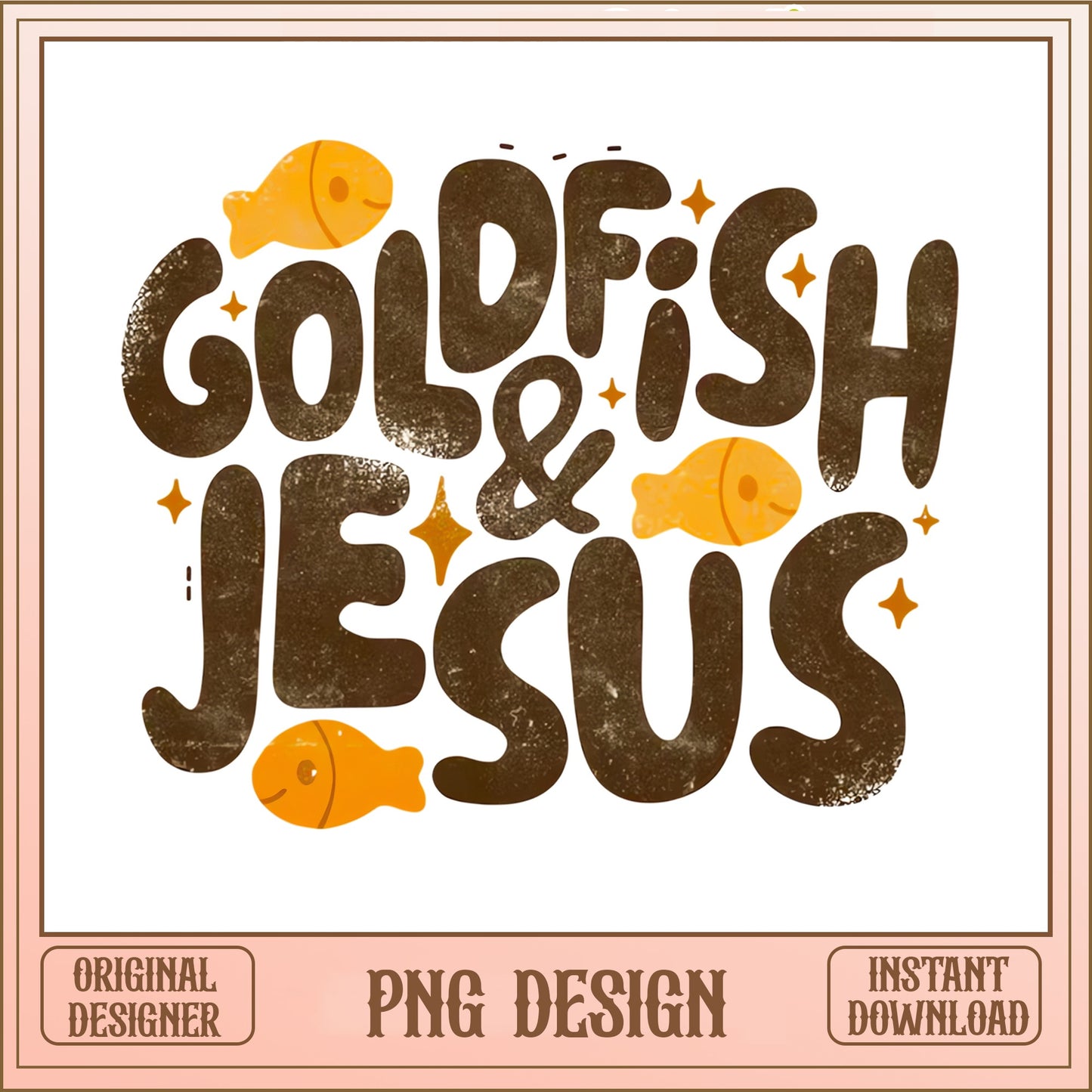 Goldfish And Jesus PNG, Christian Kids Shirt PNG, Faith PNG