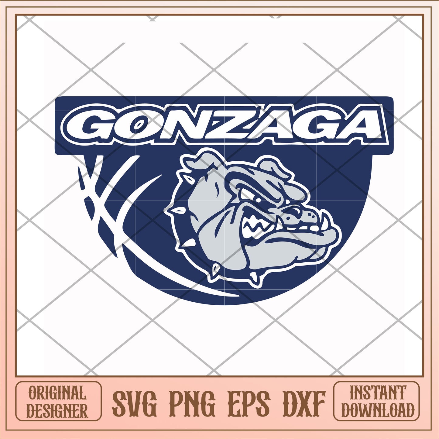 Gonzaga Bulldogs mascot logo design svg, logo design svg, ncaa svg