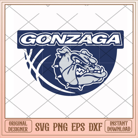 Gonzaga Bulldogs mascot logo design svg, logo design svg, ncaa svg