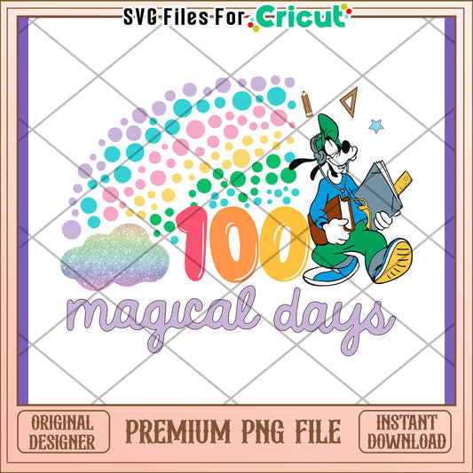 Goofy 100 Days PNG School Design