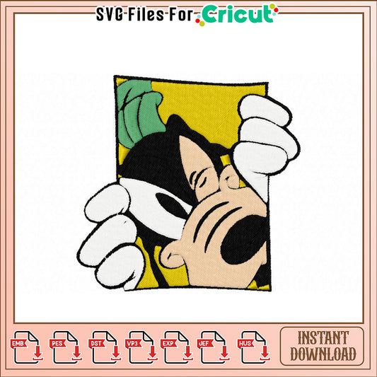 Goofy Embroidery Design Instant Download