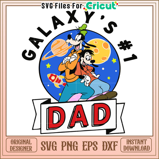 Goofy Galaxy Dad SVG Design