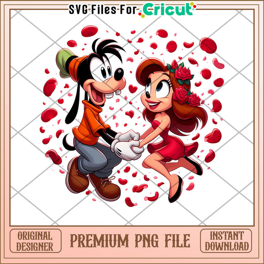 Goofy Minnie PNG Valentines Day Cricut
