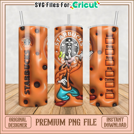 Goofy Starbucks Tumbler PNG