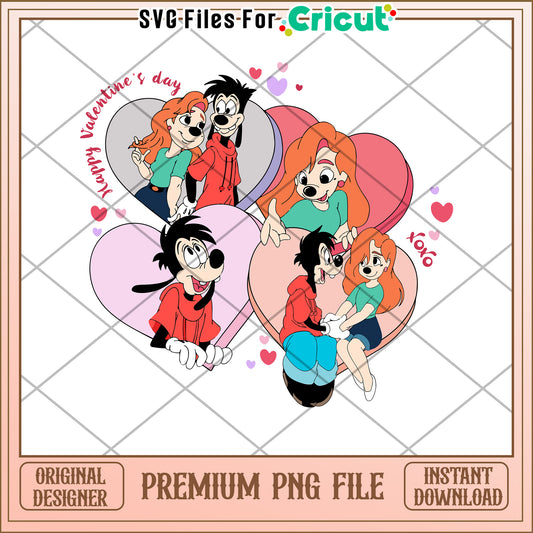 Goofy Valentines PNG Cricut File