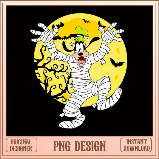 Goofy Halloween Mummy PNG, Spooky Disney PNG, Halloween PNG