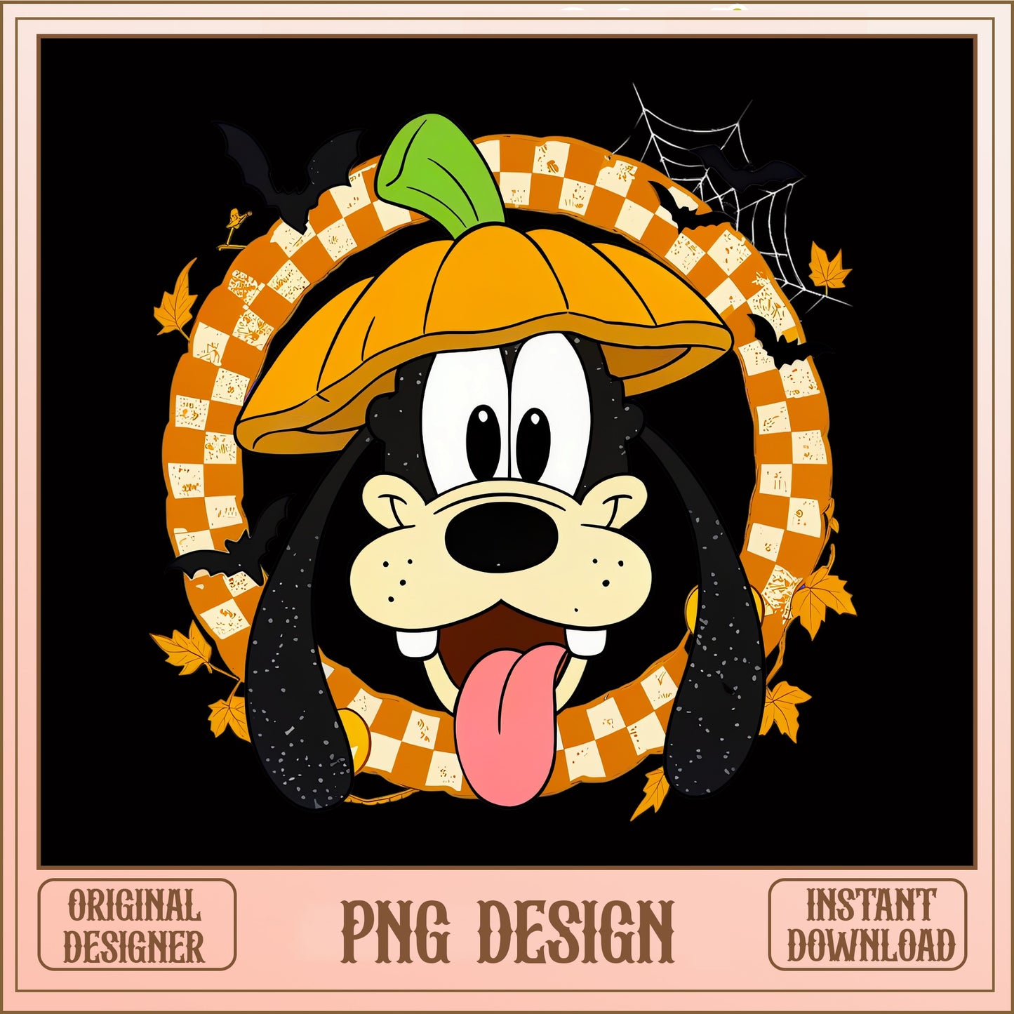 Goofy Halloween PNG, Disney Halloween Pumpkin PNG, Fall PNG