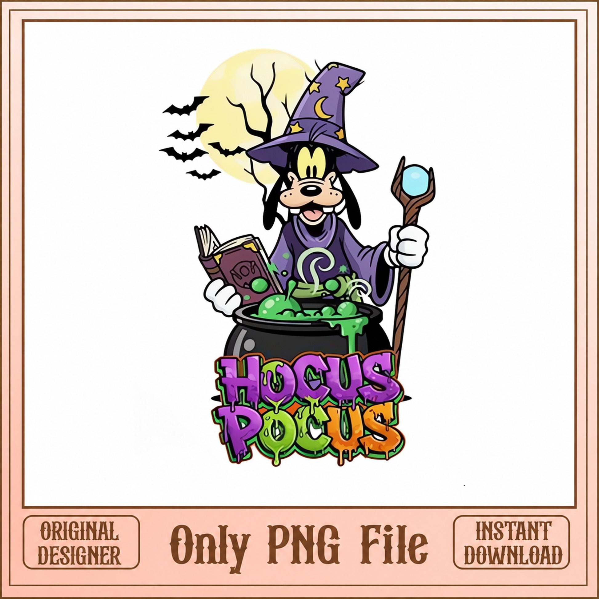 Goofy Hocus Pocus Halloween SVG, Disney Witch SVG, PNG File