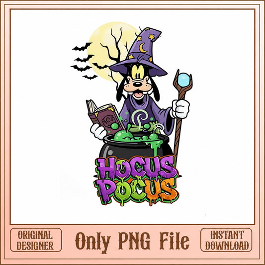 Goofy Hocus Pocus Halloween SVG, Disney Witch SVG, PNG File