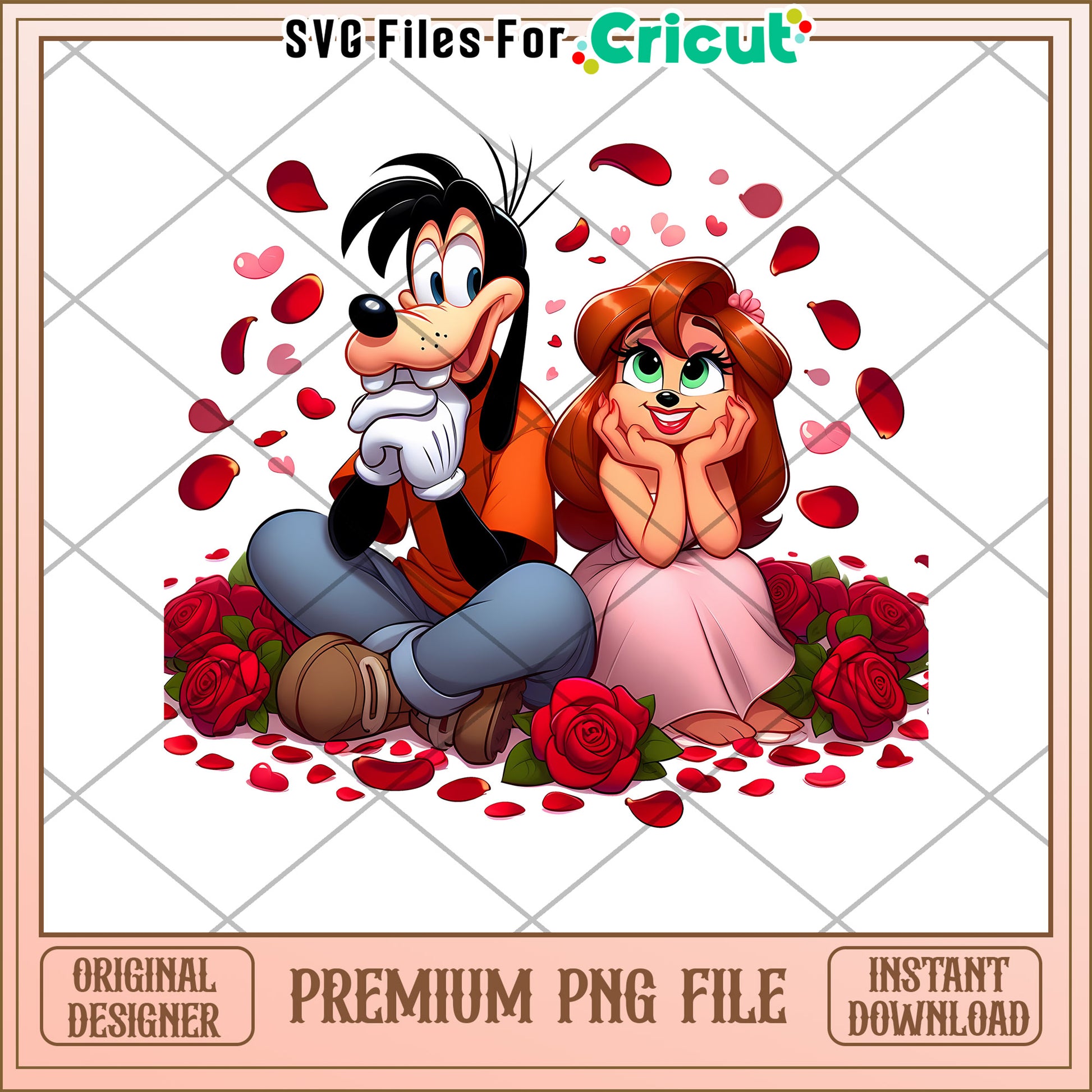 Goofy & Max PNG Valentines Day