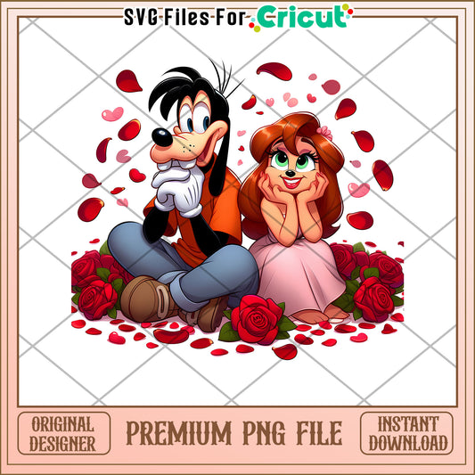 Goofy & Max PNG Valentines Day