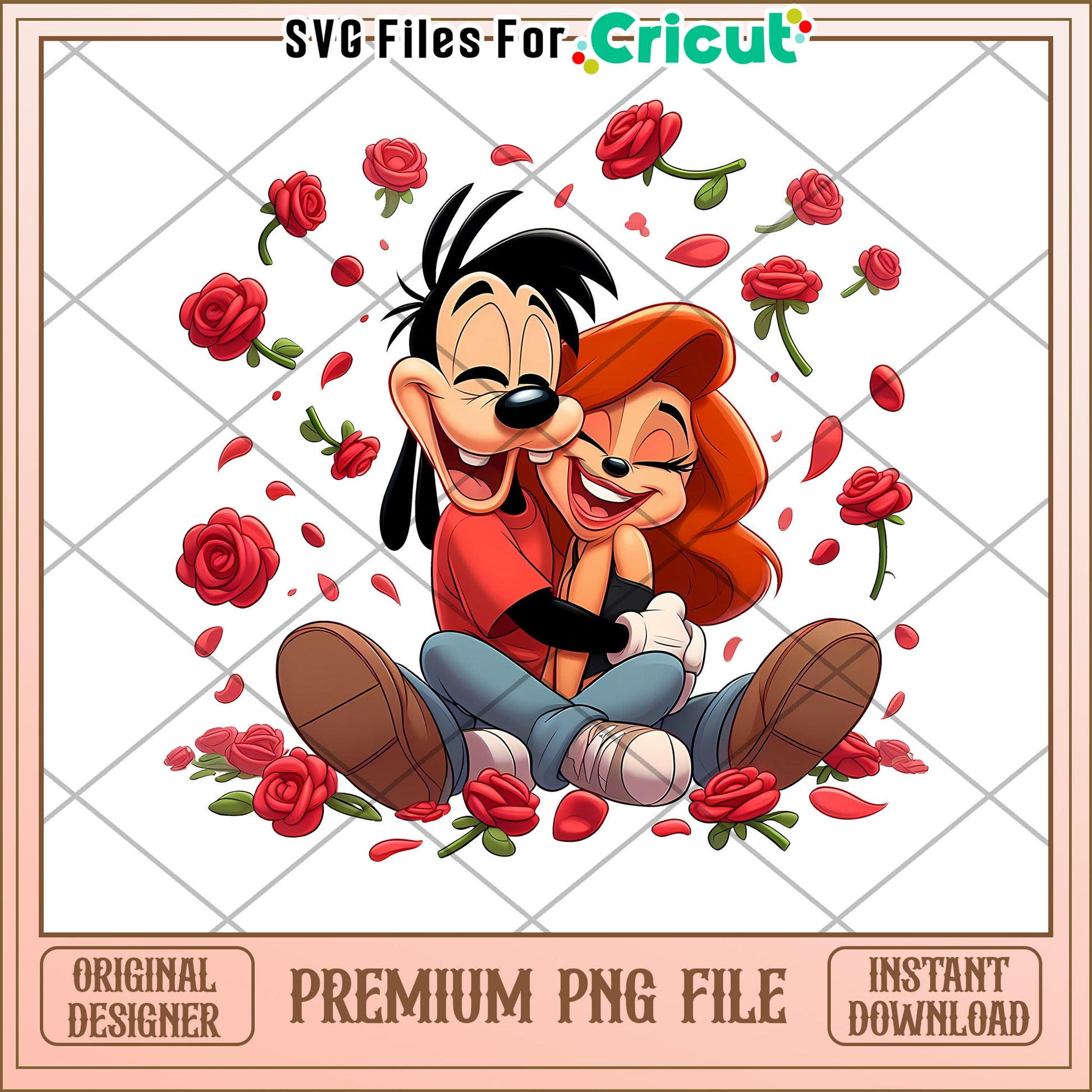 Goofy & Max PNG Valentines Day Clipart