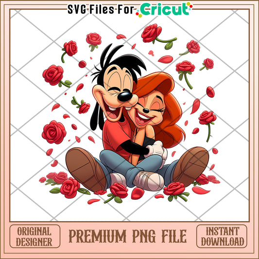 Goofy & Max PNG Valentines Day Clipart