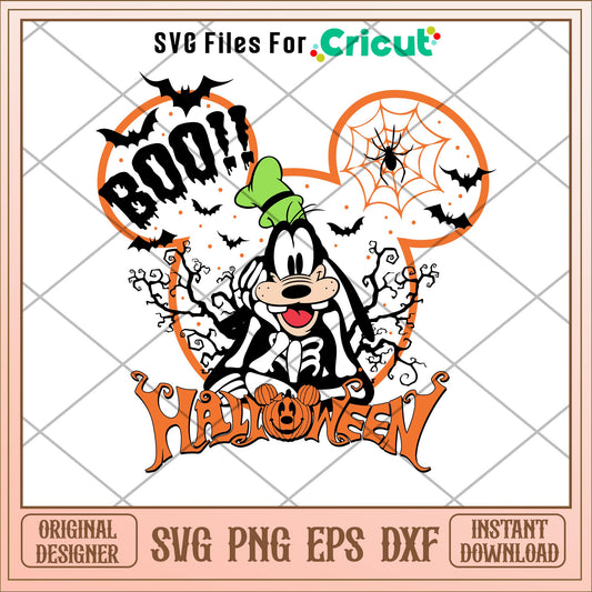 Goofy dog boo halloween svg, goofy dog svg, halloween svg