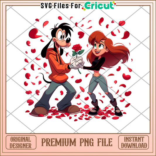 Goofy and Max Valentines PNG