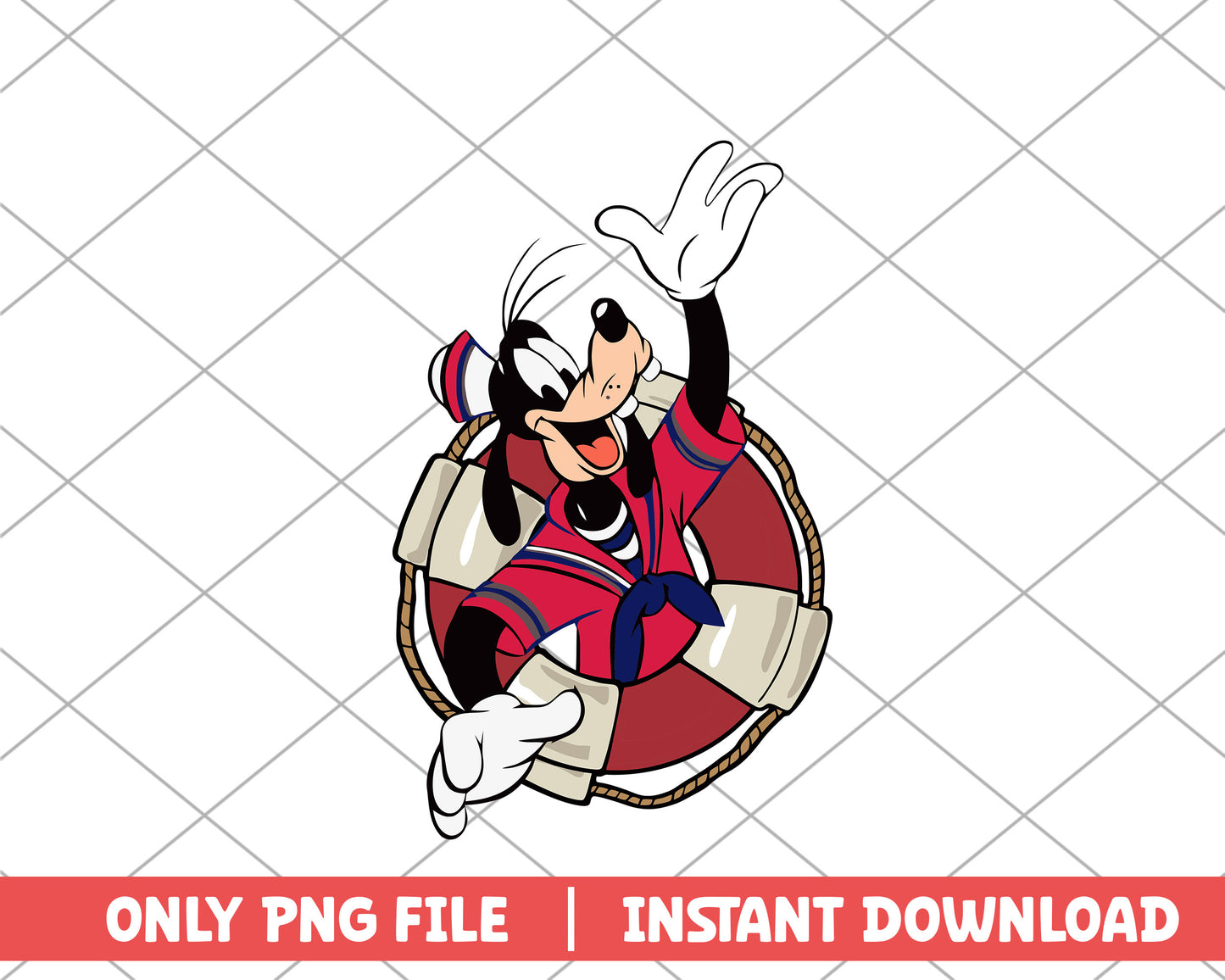 Goofy life vest disney png 