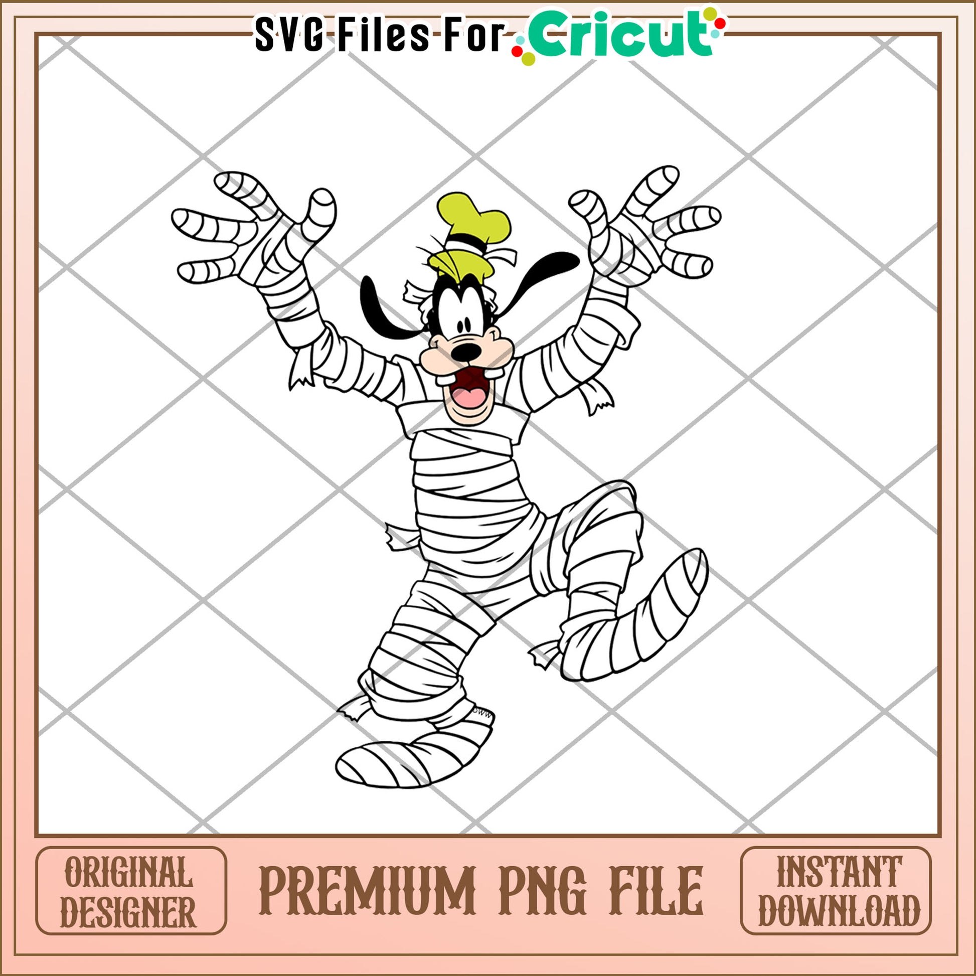 Goofy mummy halloween png, halloween events​ png,trick or treat png