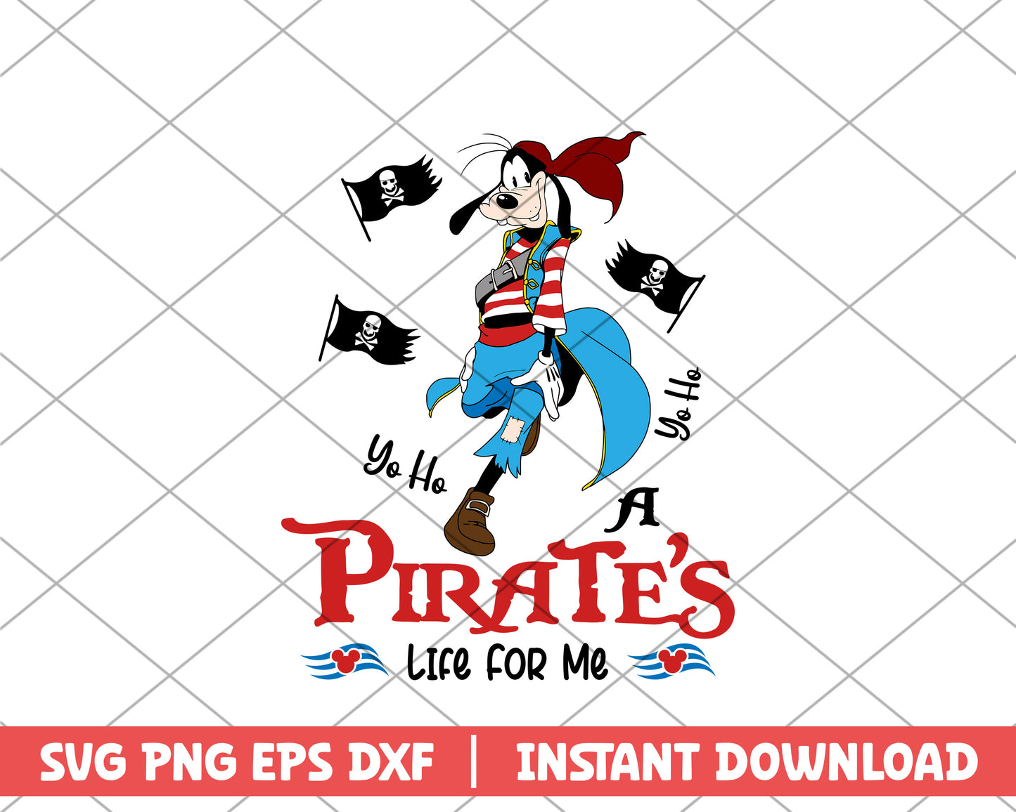 Goofy pifrate's life for me disney svg