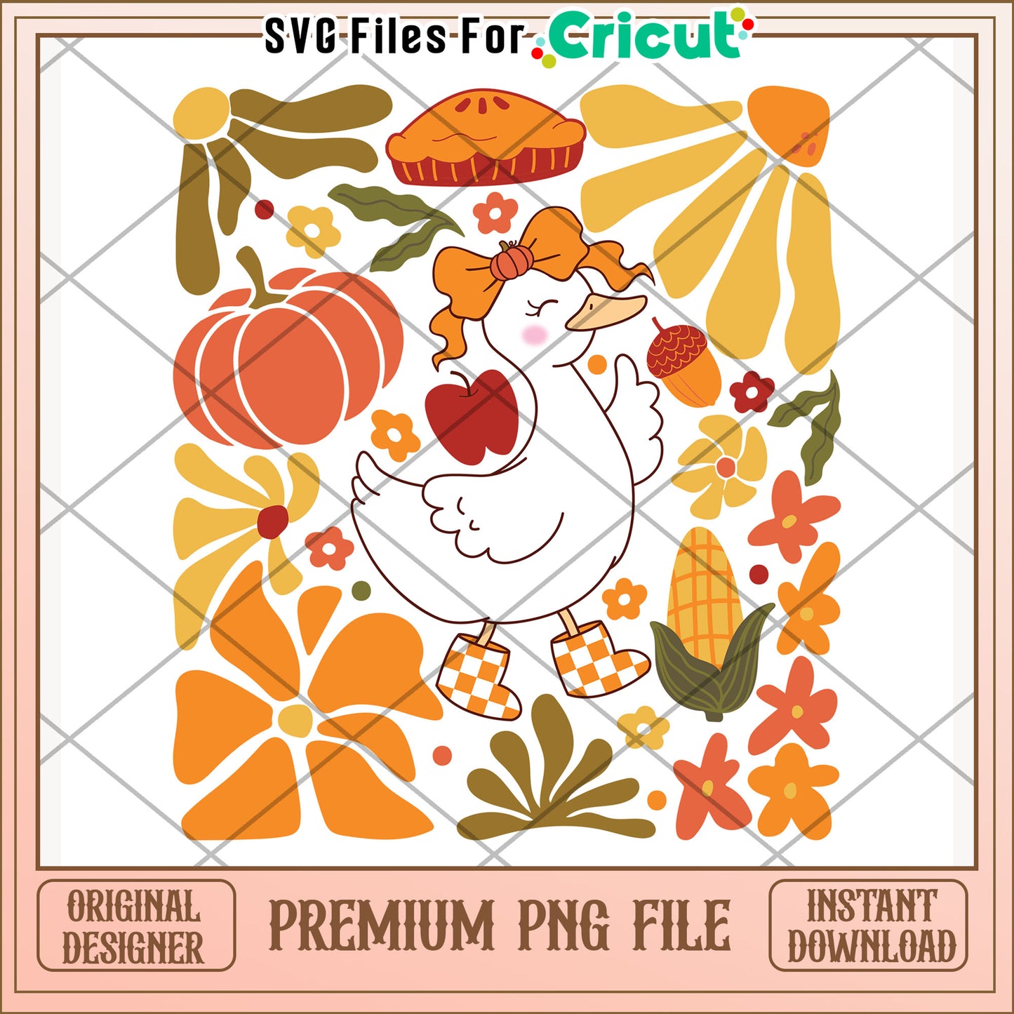 Goose fall goose png, autumn bird png, seasonal goose png