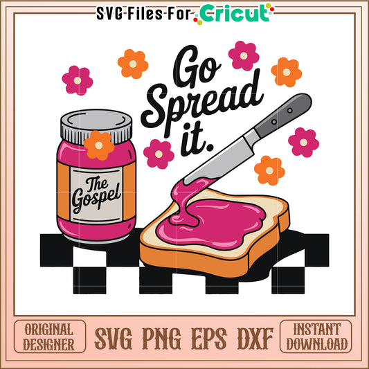 Go spread it svg, halloween design svg, spooky season svg