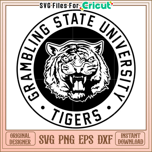 Grambling State University Tiger Logo Design, perfect for Cricut projects