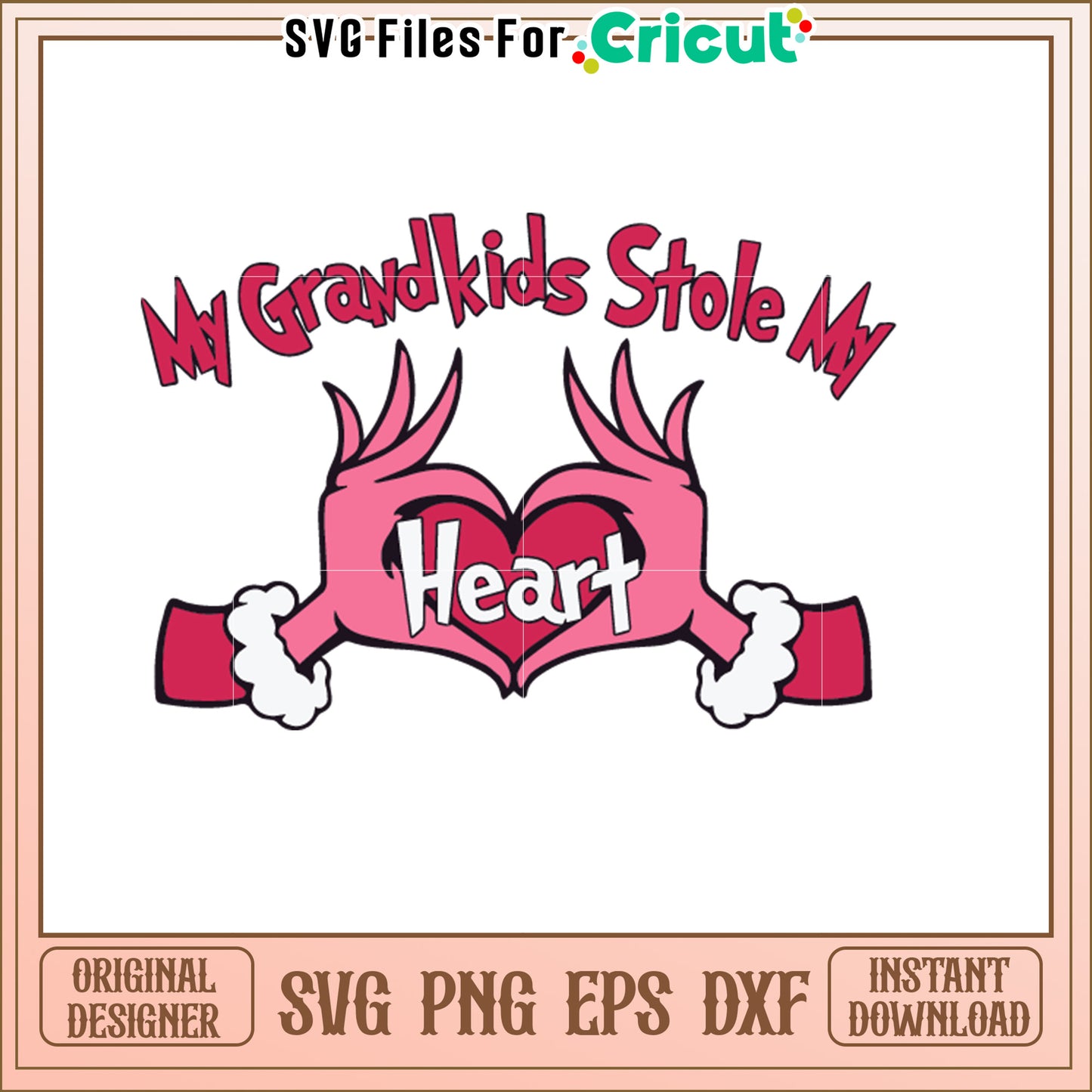 Grandkids Stole My Heart SVG