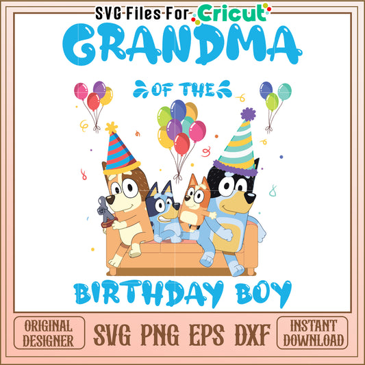 Grandma's Birthday Boy SVG Design