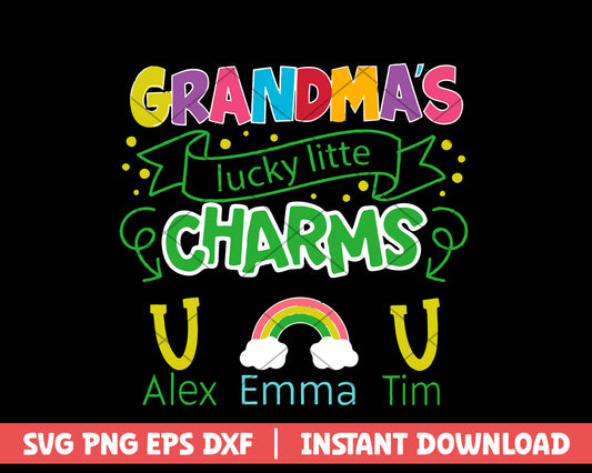 Grandma's lucky little charms mothers day svg 