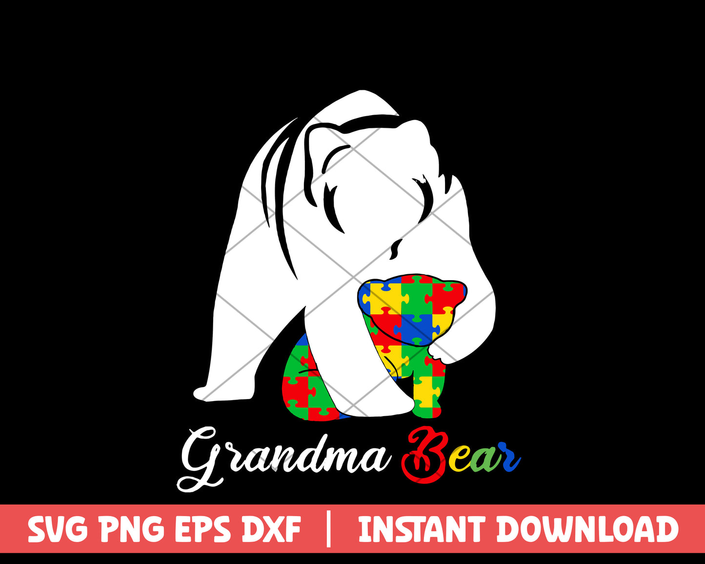 Grandma bear mother's day svg 