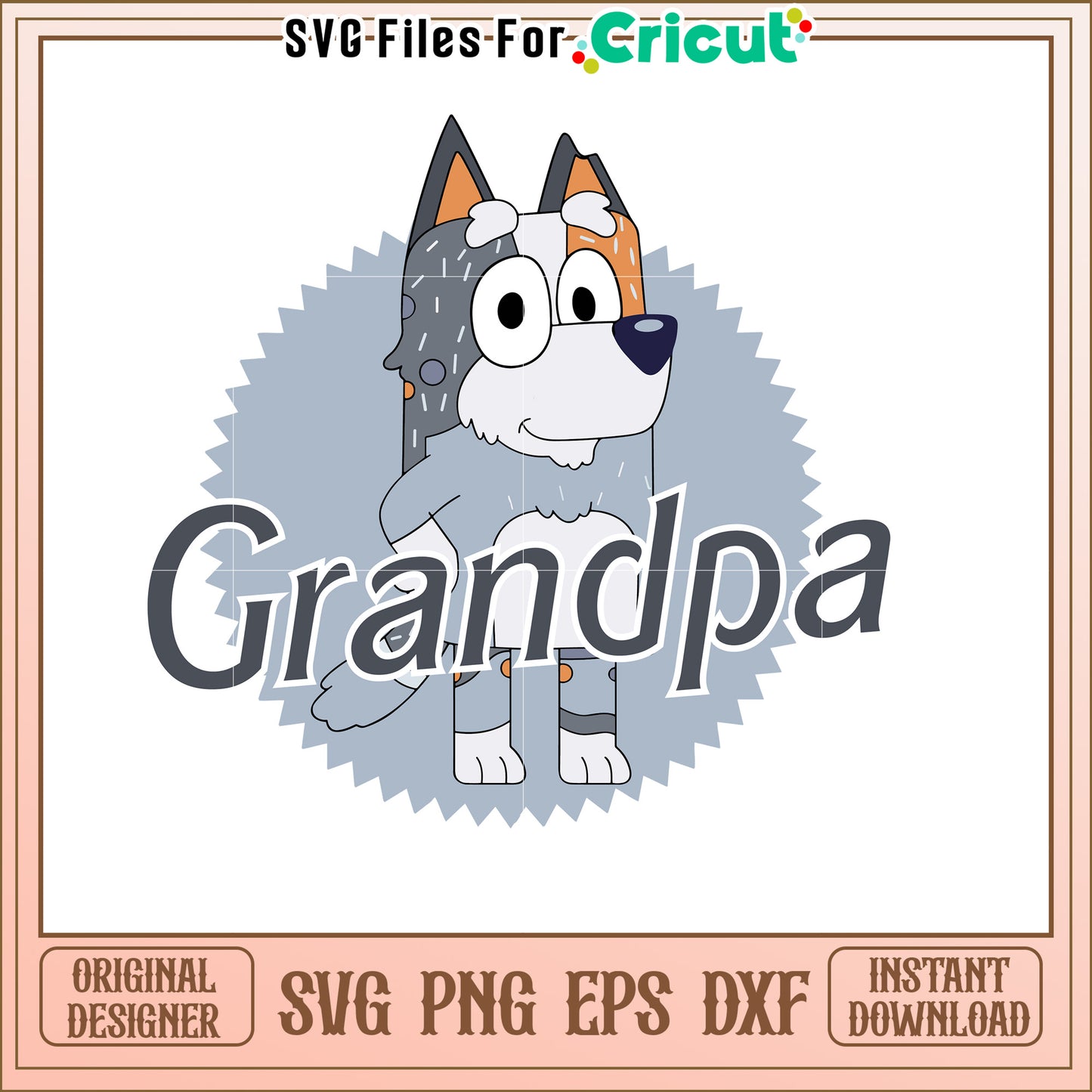 Grandpa Bluey SVG Vector