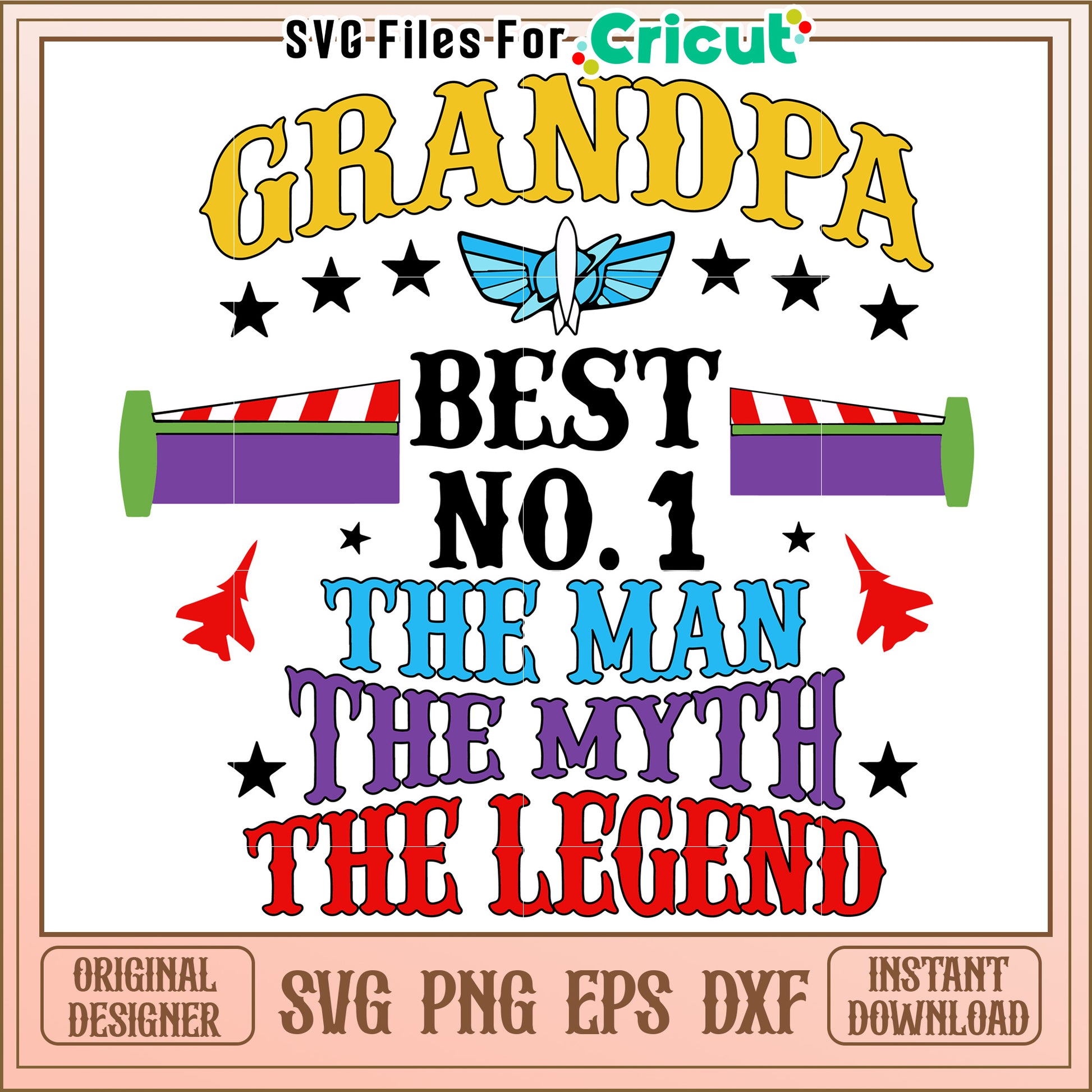 Grandpa SVG Best No 1 Man Myth Legend