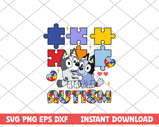 Grandpa and Grandma autism svg 