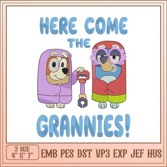 Grannies Embroidery Design Cute Dog Design