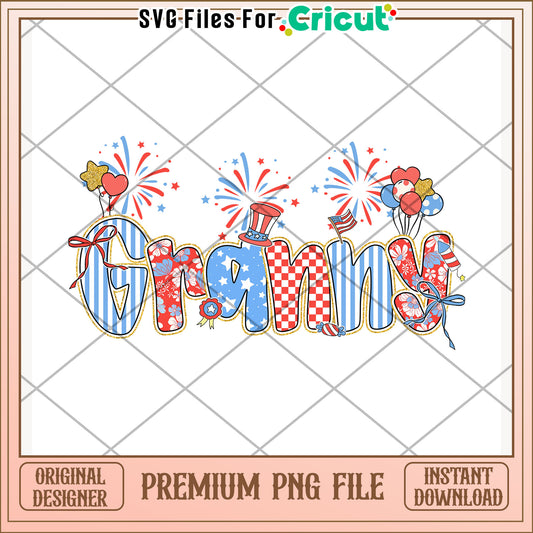 Granny design png, cute grandma png, family love png