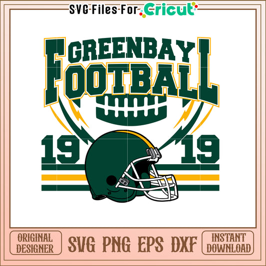Green Bay Football Vintage SVG Design for Fans
