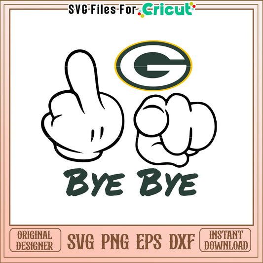 Green Bay Packers Bye Bye SVG