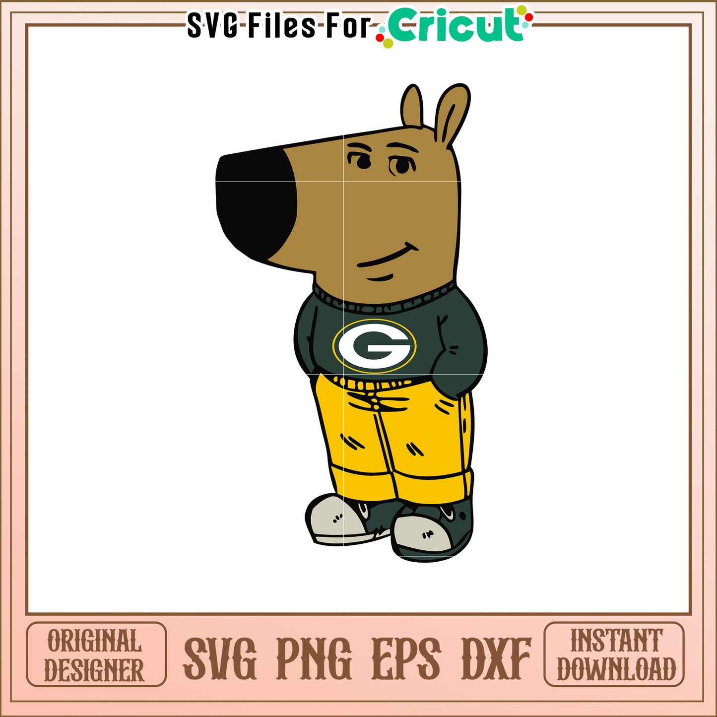 Green Bay Packers Dog SVG Design