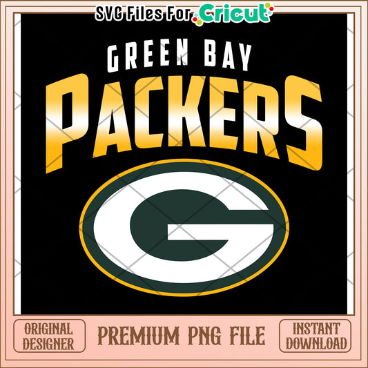 Green Bay Packers PNG Design for Cricut, Instant Download Available