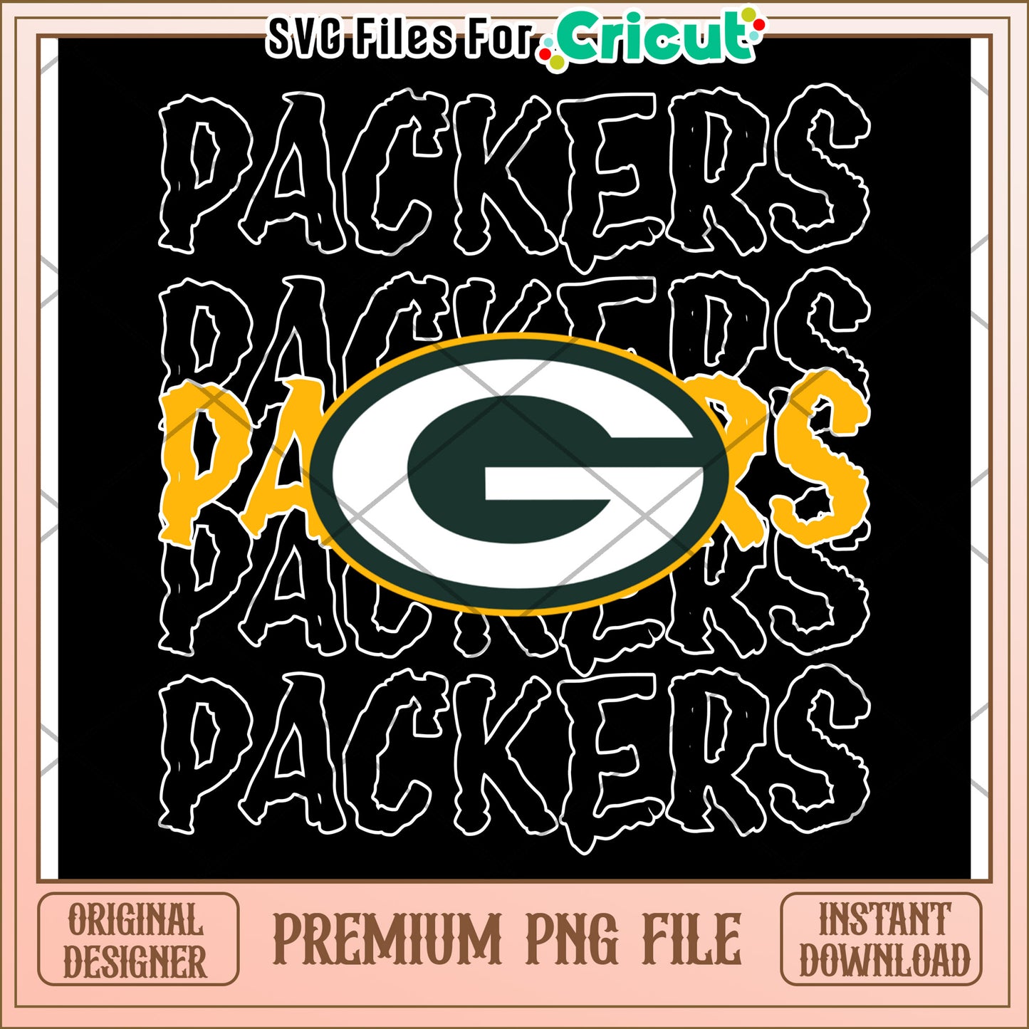 Green Bay Packers PNG Design for Cricut, Instant Download File